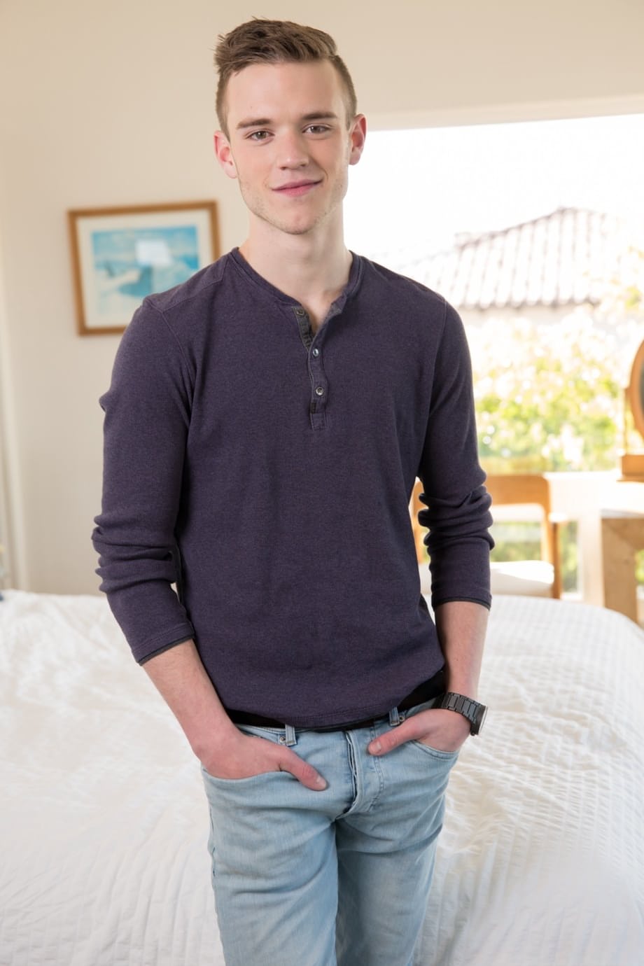 Little twink Scott Finn getting spooned by his gay boyfriend Spencer Laval