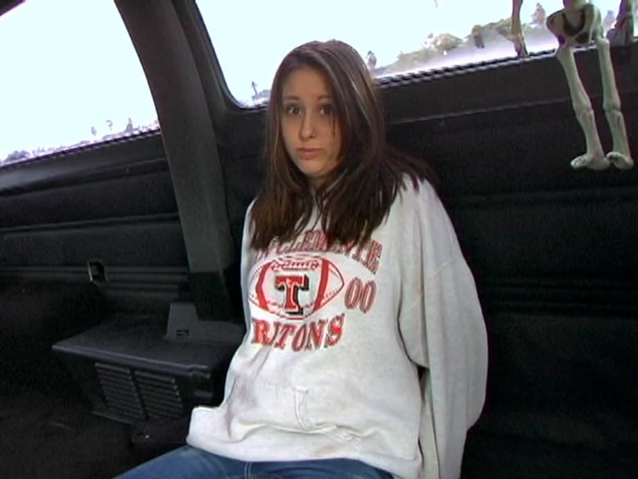 Curvaceous amateur babe Ashley Jordan humping a rock-hard dick in a van