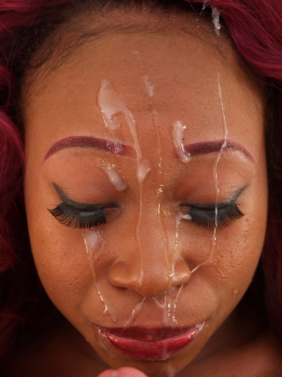 Mocha Menage delivers a sensual POV blowjob ending in a thick facial cumshot - 16