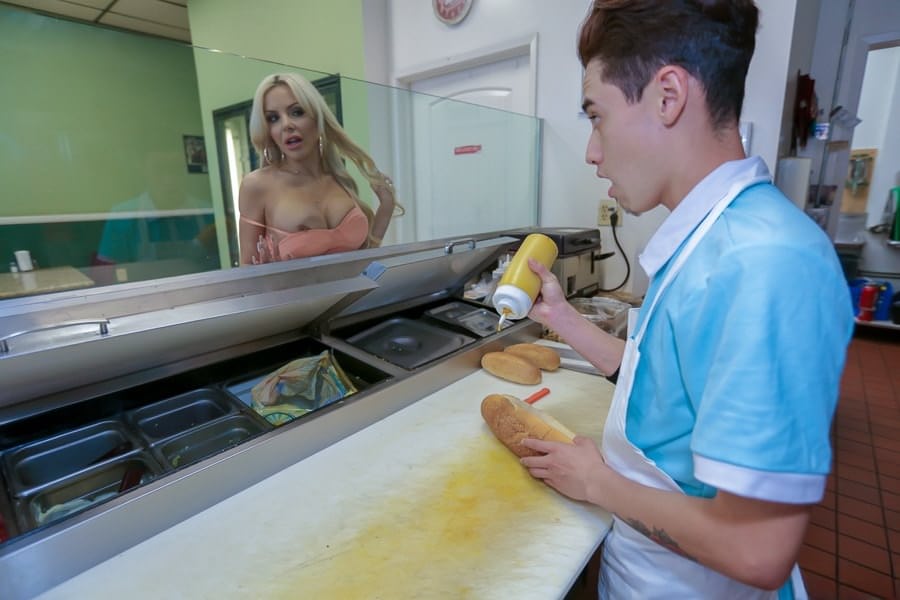 Nina Elle's huge German MILF tits get slammed by a lusty Latino chef - 5