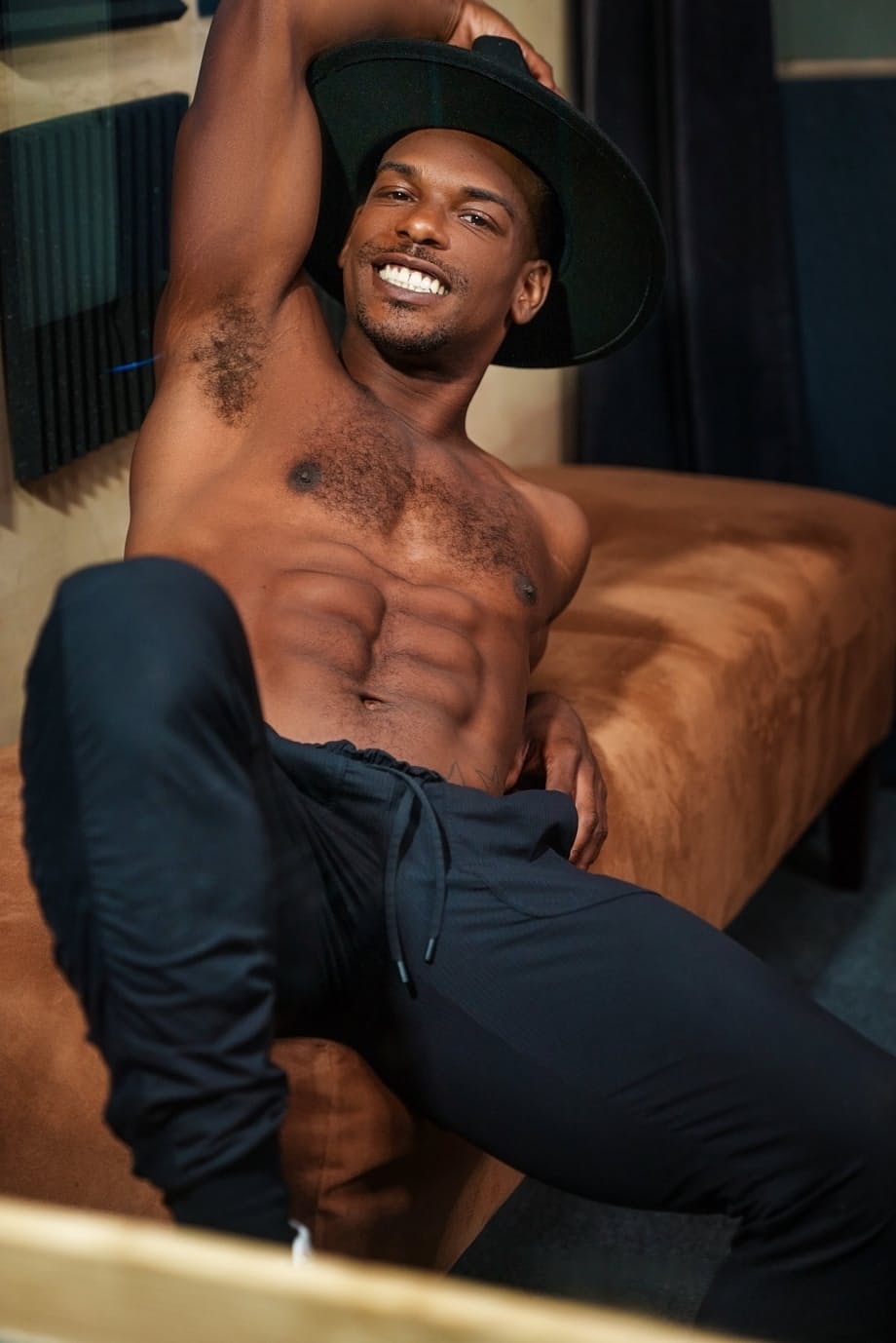 Interracial sex ensues after a black man is caught jerking a white cock