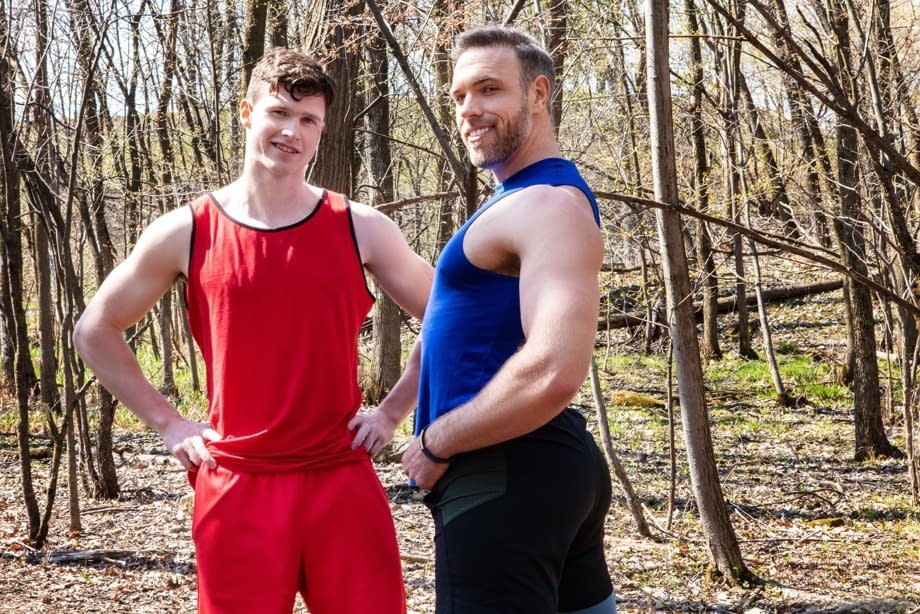 Alex Mecum destroza brutalmente el culo de Finn Harding en sexo gay salvaje entre fisicoculturistas - 1