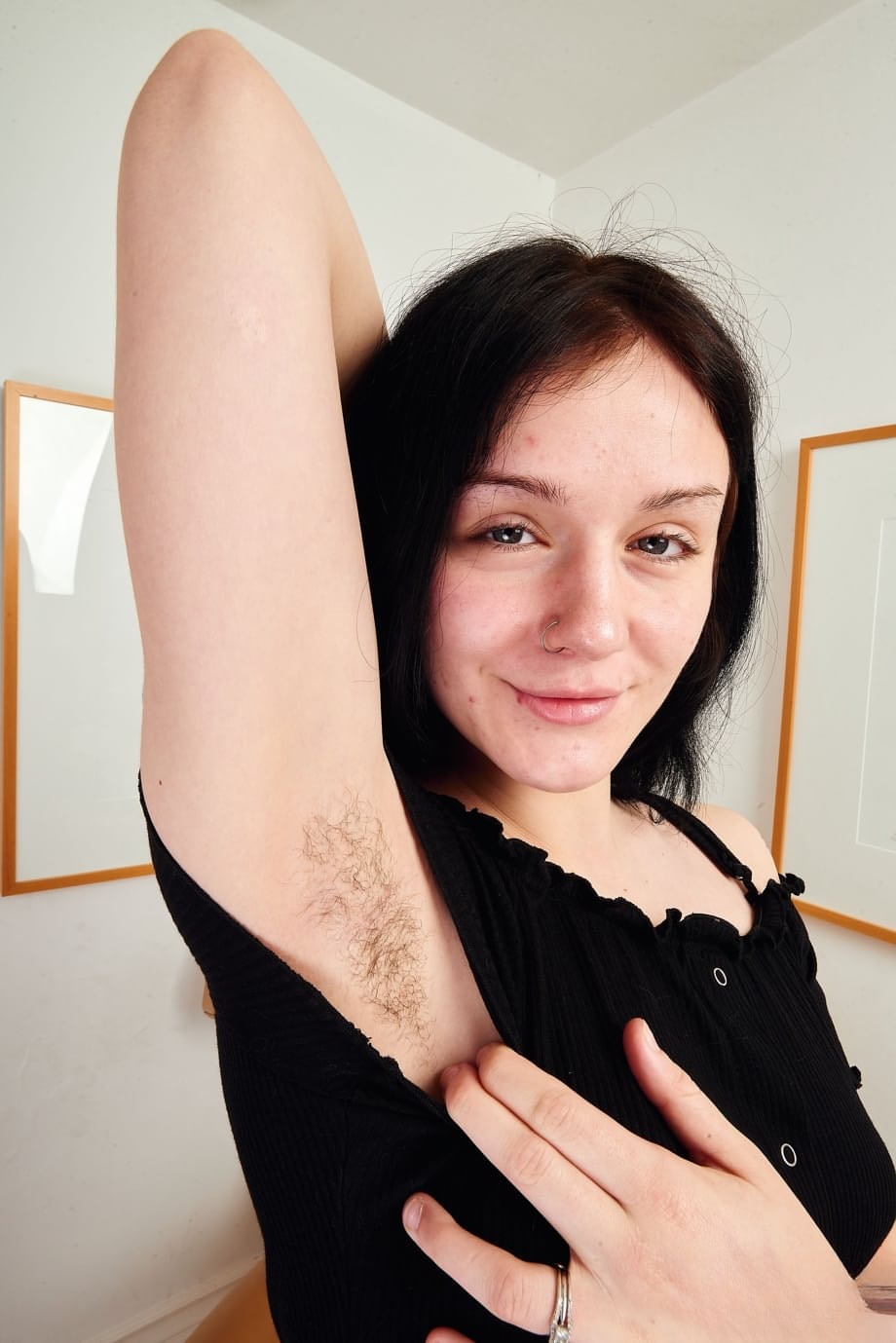 Rosalyn Sphinx teases with her hairy pussy and petite titties exposed - 6