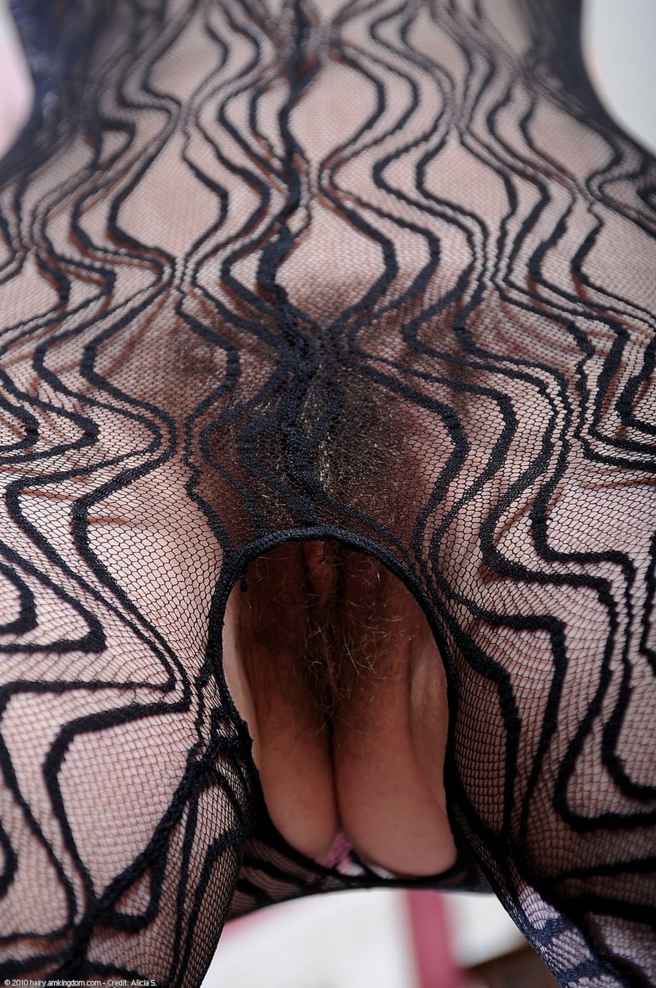 La fighetta curvy Sammy ti provoca con la sua calda fessura pelosa nella lingerie trasparente - 4