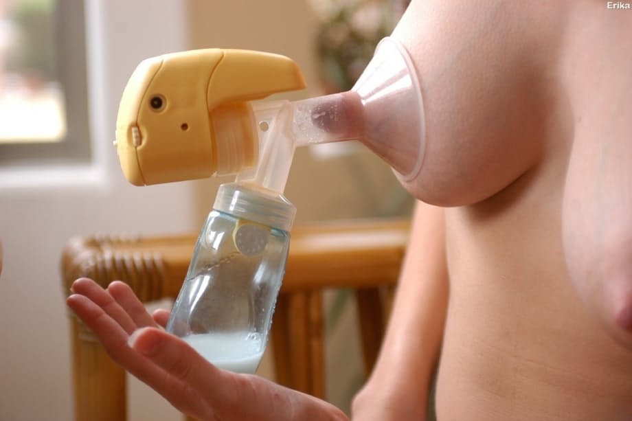 Erika exposed: caught squeezing squirt from massive pumped breasts outdoors - 4