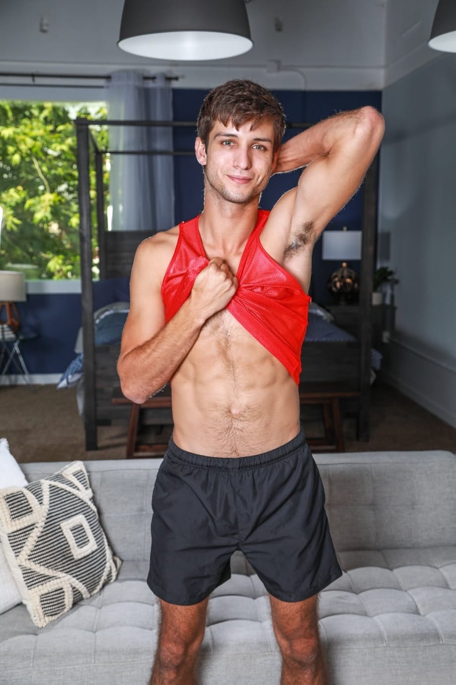 Muscular gay dudes Carter Woods and Elliot Finn ride each other's dick