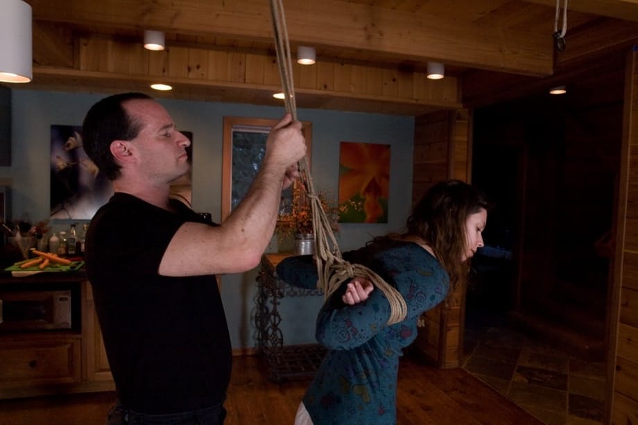 Kristine submits to intense bondage as Amber punishes her naked body - 3