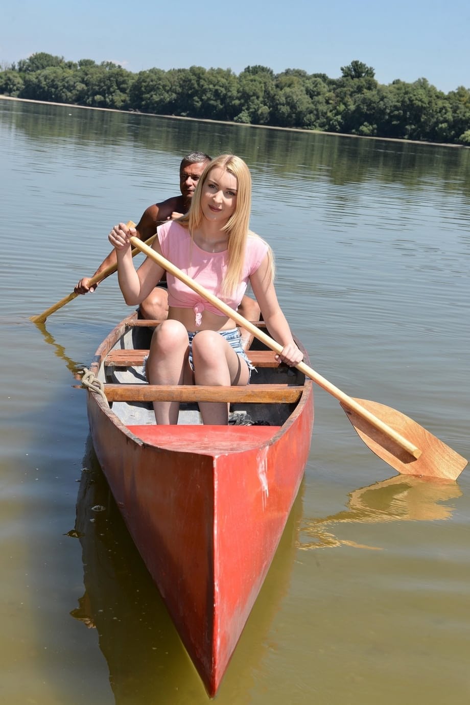Amaris moans wildly as riverside passion ignites her eager tongue and dripping curves - 2