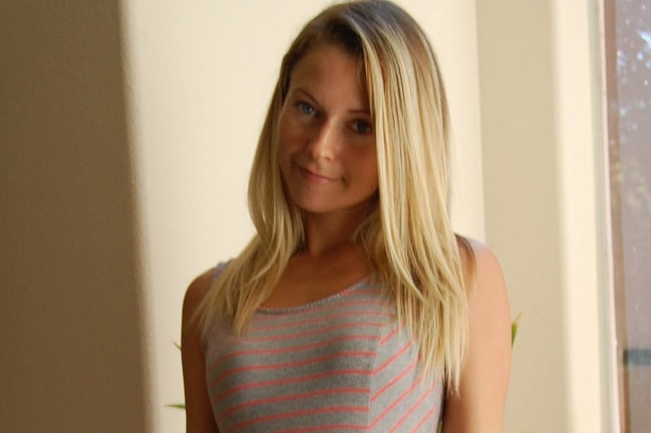 Lena A seductively peels away her tiny dress to reveal her petite tits and round ass - 2