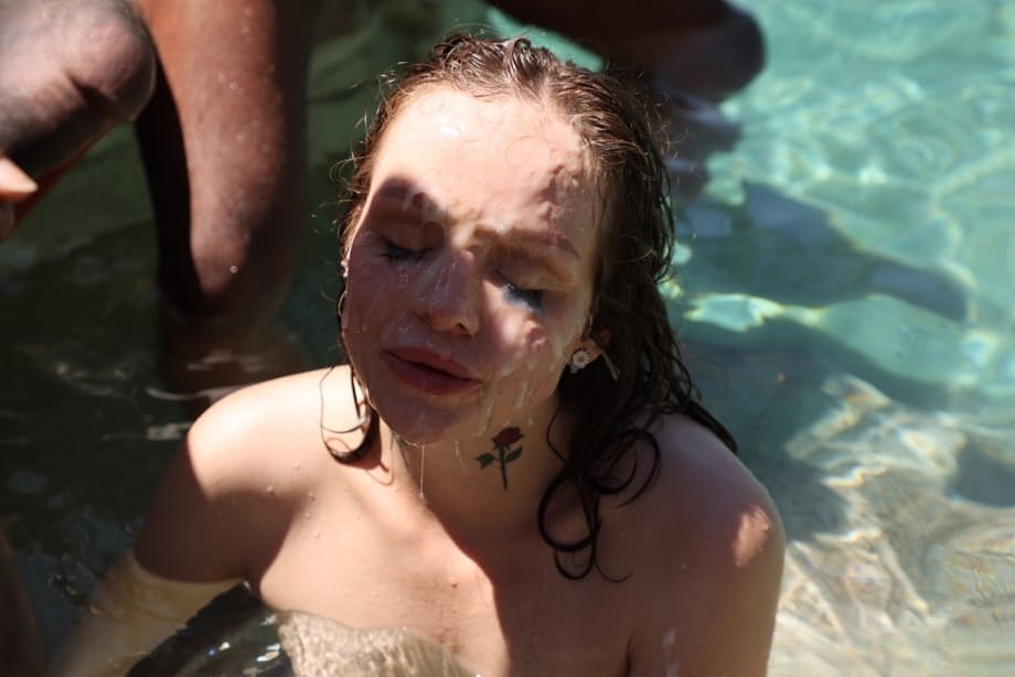 Young beauty Aliya Brynn greedily devours endless loads in messy bukkake frenzy - 21