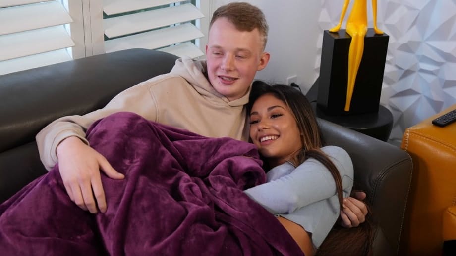 XxLayna Marie's tight petite pussy rides stepbrother's cock until he cums - 10