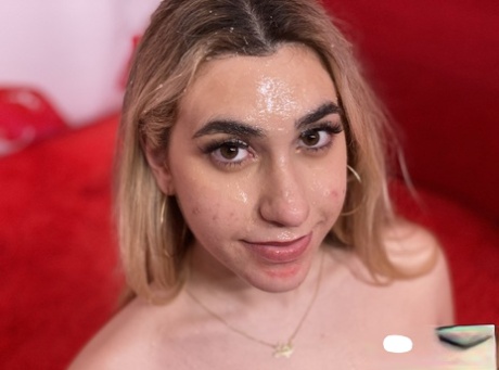 Sultry Lexi Grey swallows balls deep while teasing red lace POV cock worship - 21