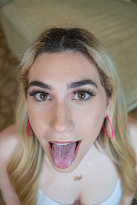 Lexi Grey eagerly sucks her finger while flaunting her dripping cunt in sheer knee-high socks - 7