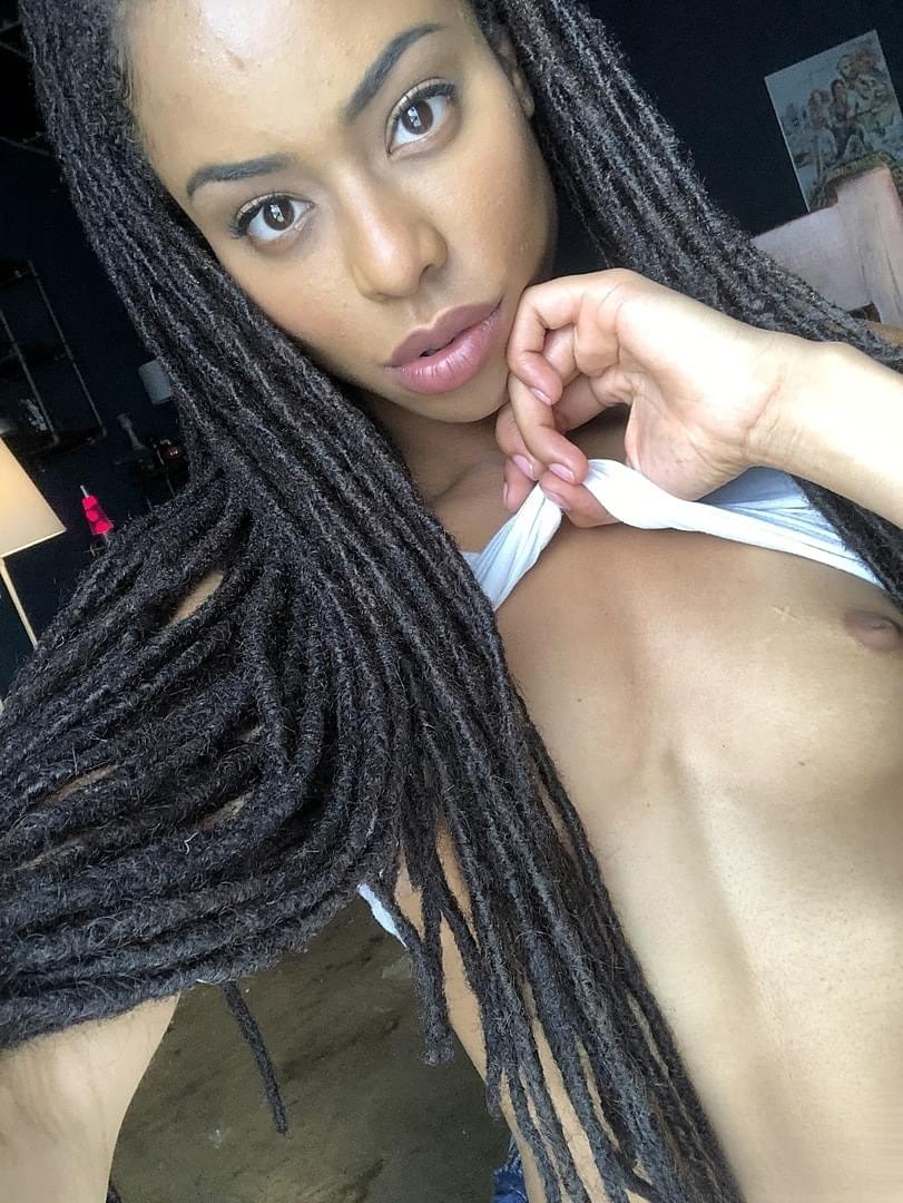 Sensual ebony beauty Kira Noir reveals her perfect curves, tight ass and glistening pussy in arousing solo tease - 6