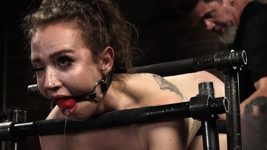 Hazel Paige gagged and stuffed hard in intense bondage play - 9