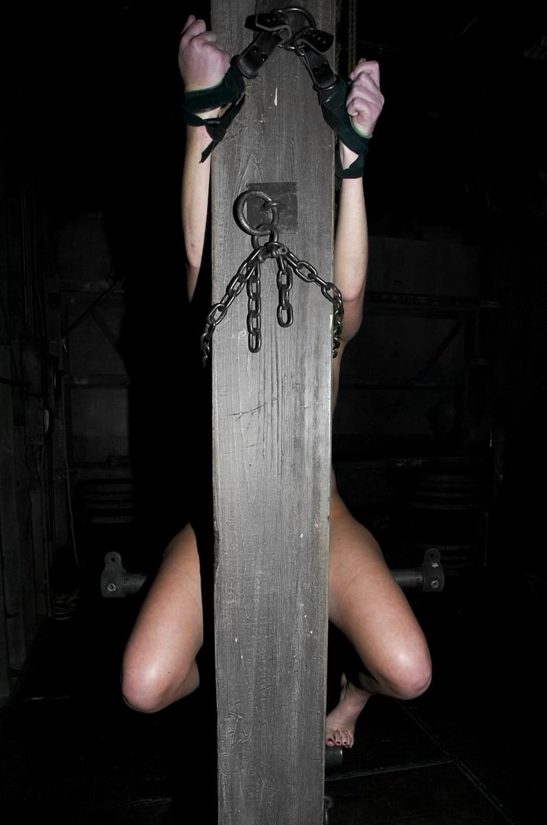 Ariel X sufre un bondage con metal mientras sus pechos pequeños reciben pinzas intensas para los pezones. - 5