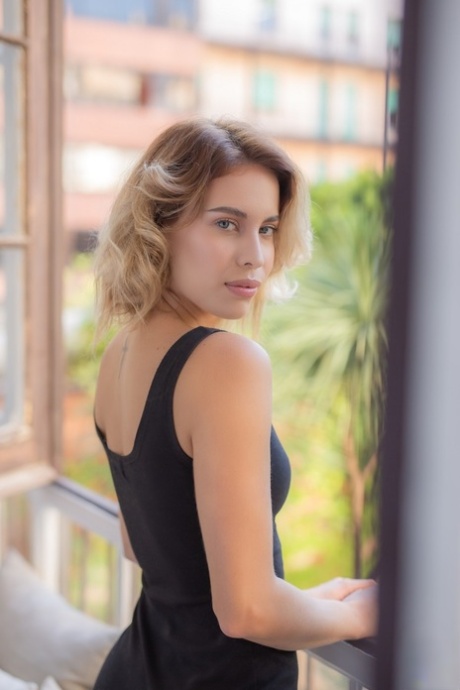 Tiny-breasted babe Toni Maria unveils pierced nipples, seductive tattoo, and perfectly sculpted slim curves. - 18