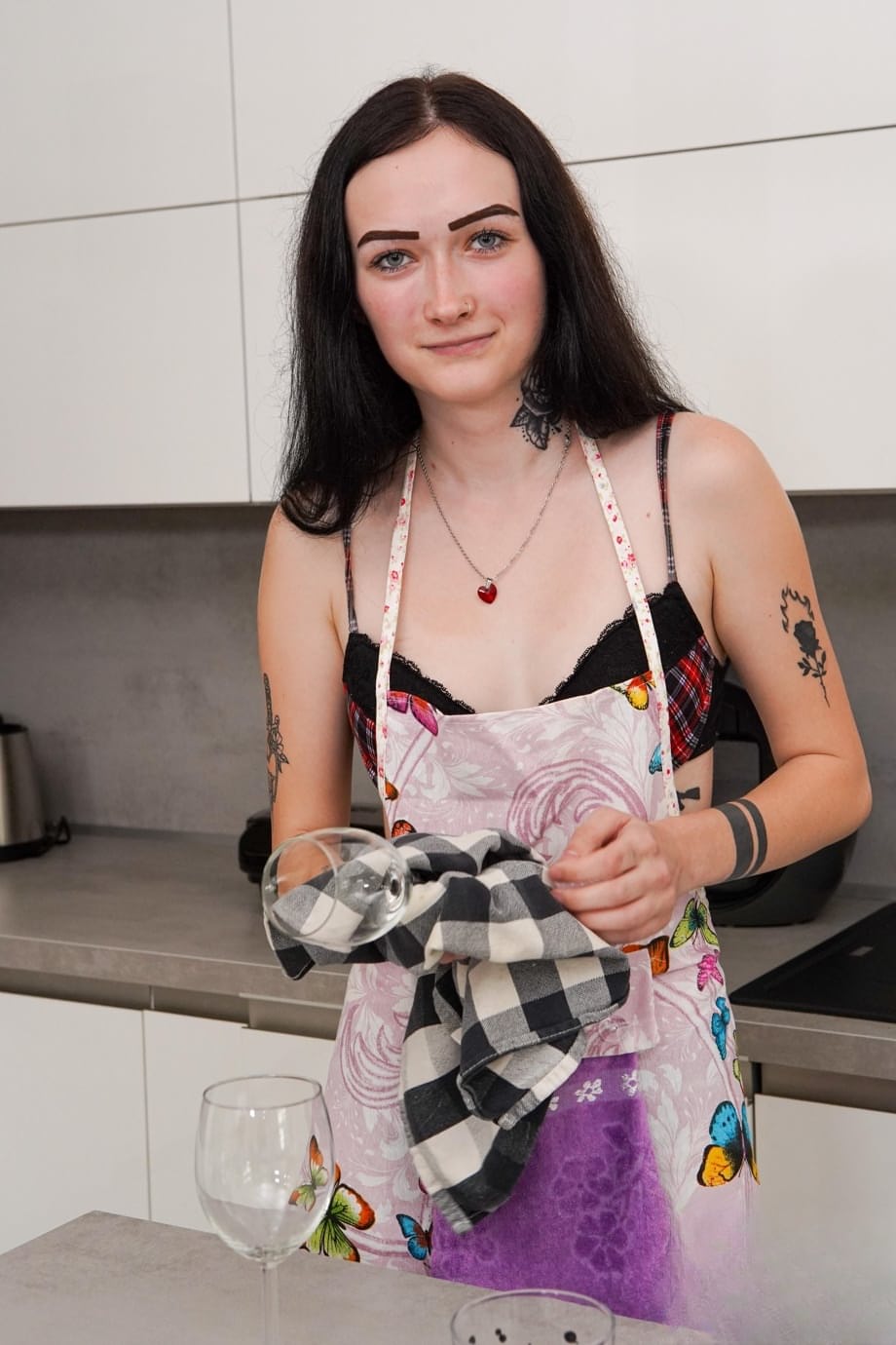 Belinda Sweet as naughty maid delivers passionate FFM threesome pleasure with aroused couple - 1