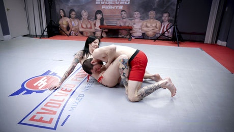 Inkclad fighter pins Nikki Zee face-down for savage ass-pounding revenge - 6