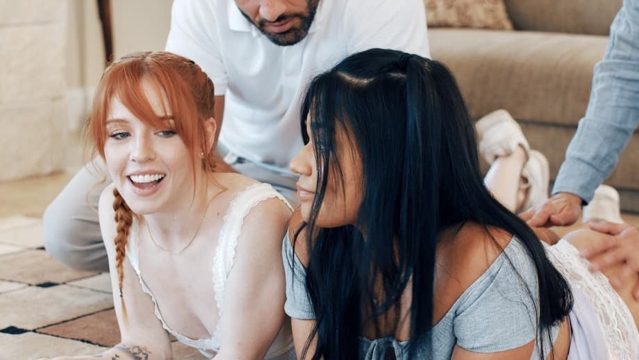 Summer Col y Madi Collins seducen a sus padrastros en una explosiva y tabú orgía a cuatro - 4