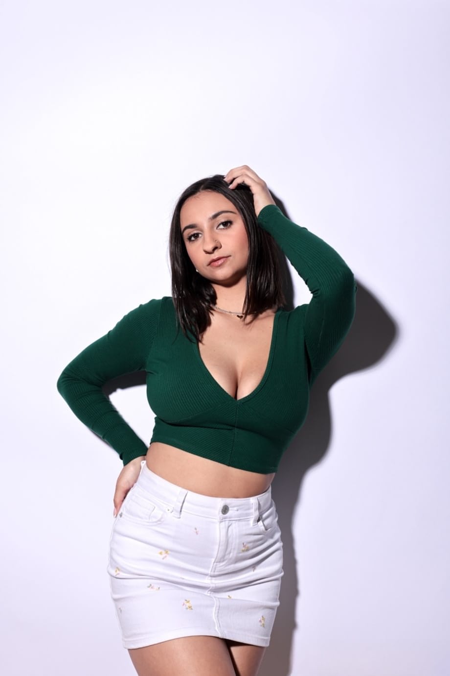 Hailey Rose caresses her massive Latina tits while fingering her dripping cunt - 4