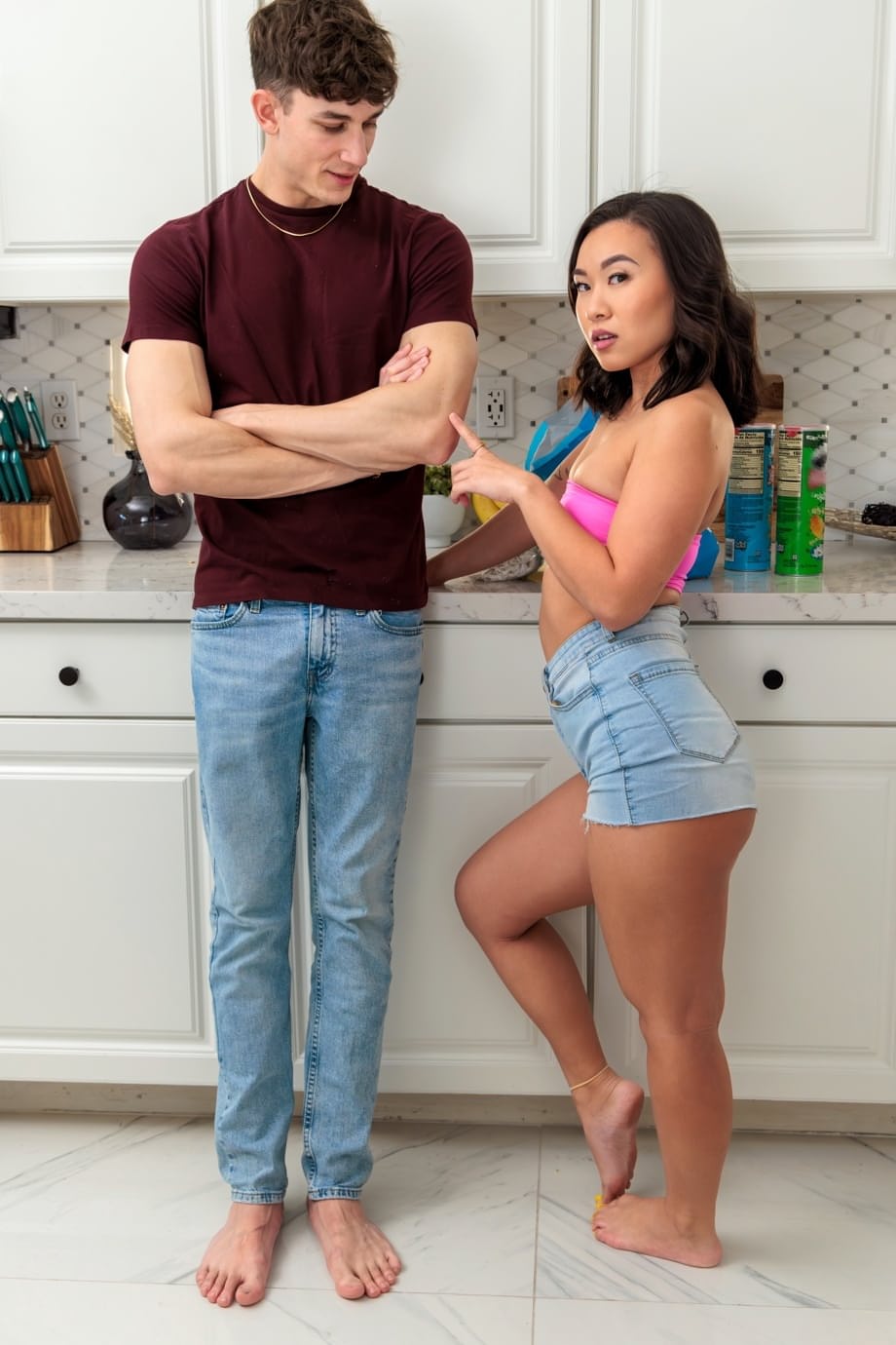 Asian Kimmy Kimm squeezed and cum-soaked by massive stepbrother cock - 3