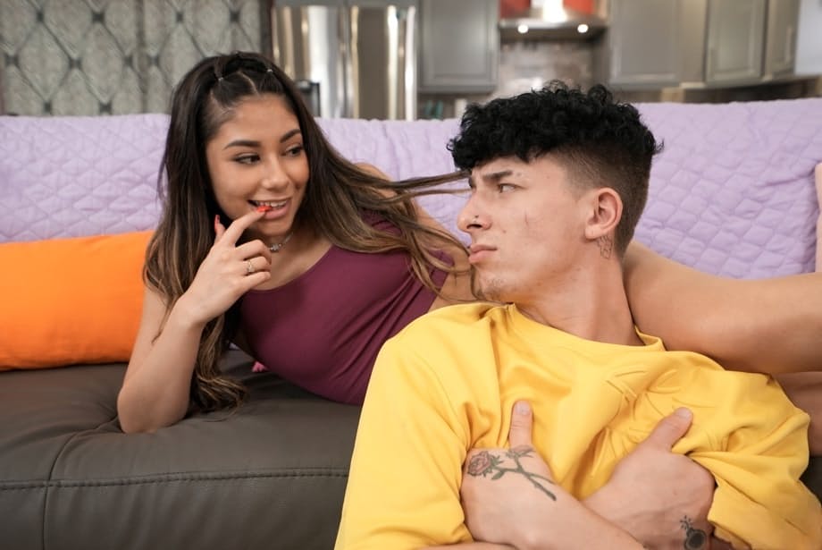 Sizzling XxLayna Marie mounts thick shaft in family taboo heat - 1