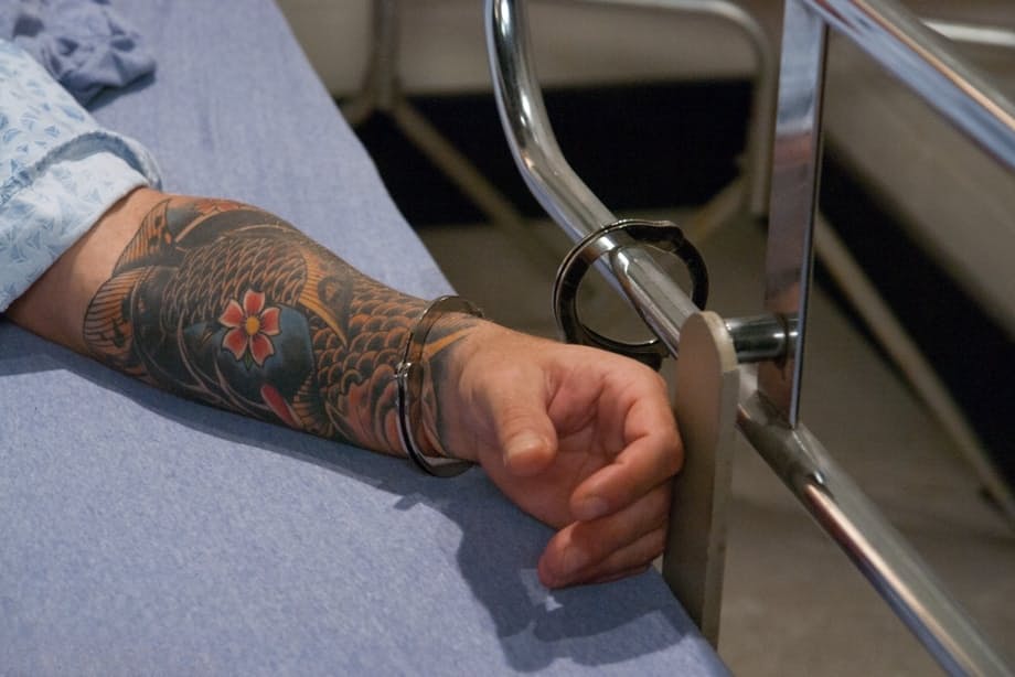 Tattooed patient ravages bound nurse Lia Lor in wild hardcore bondage - 2