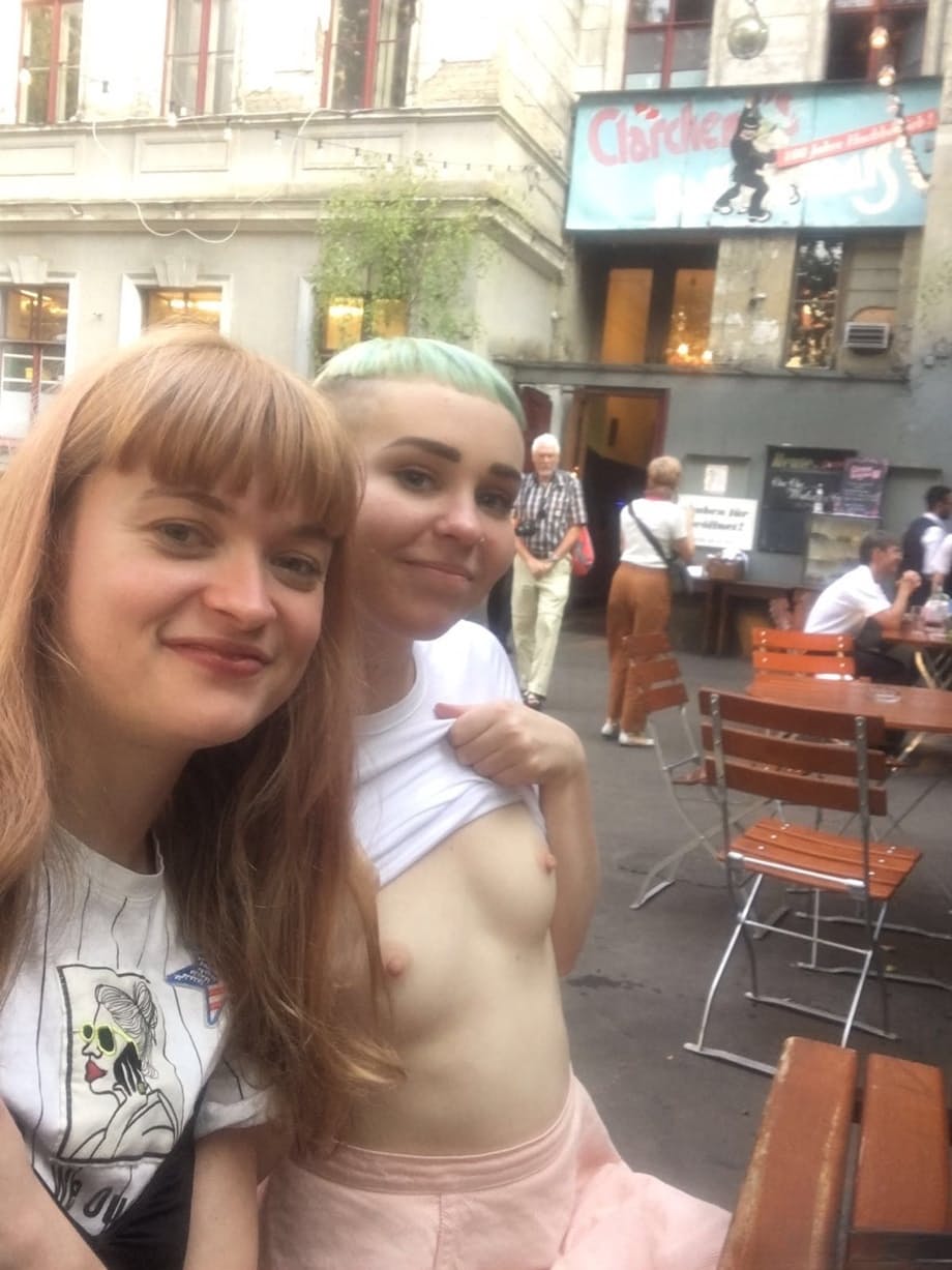 Laney Day and Cassandra bare all posing their perfect emo bodies teasingly outside - 8