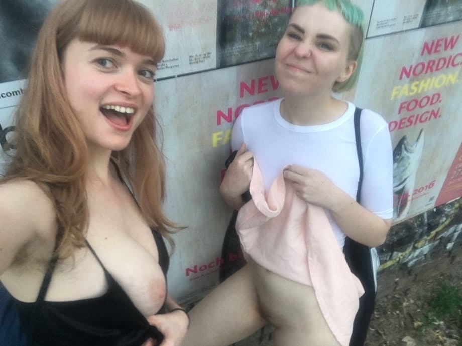 Laney Day and Cassandra bare all posing their perfect emo bodies teasingly outside - 11
