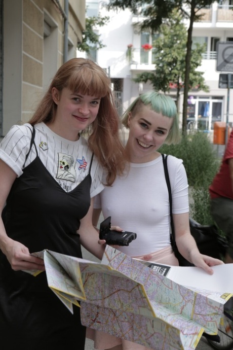 Laney Day and Cassandra bare all posing their perfect emo bodies teasingly outside - 14