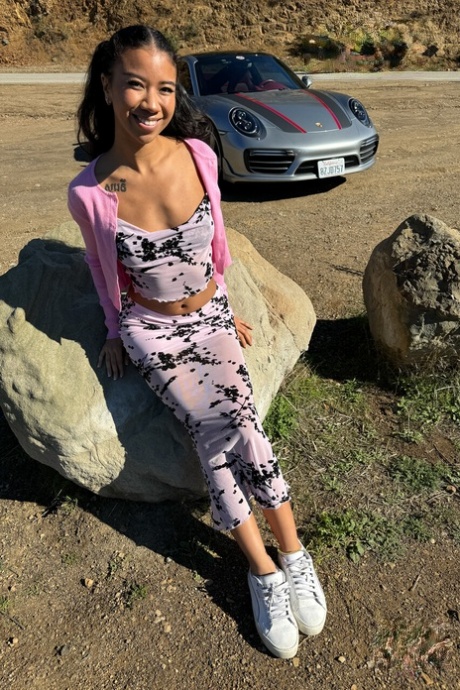 Ameena Green bares it all, teasing the camera with seductive poses revealing tan-lined breasts and bare pussy - 17