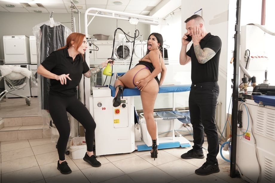 Jasmine Sherni Dominated in Raunchy Gangbang Over Washing Machines - 6