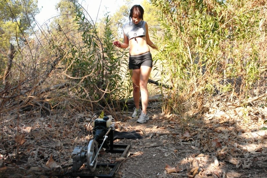 La sessione da troia di Coco Velvet nella foresta con un vibratore pulsatile - 2