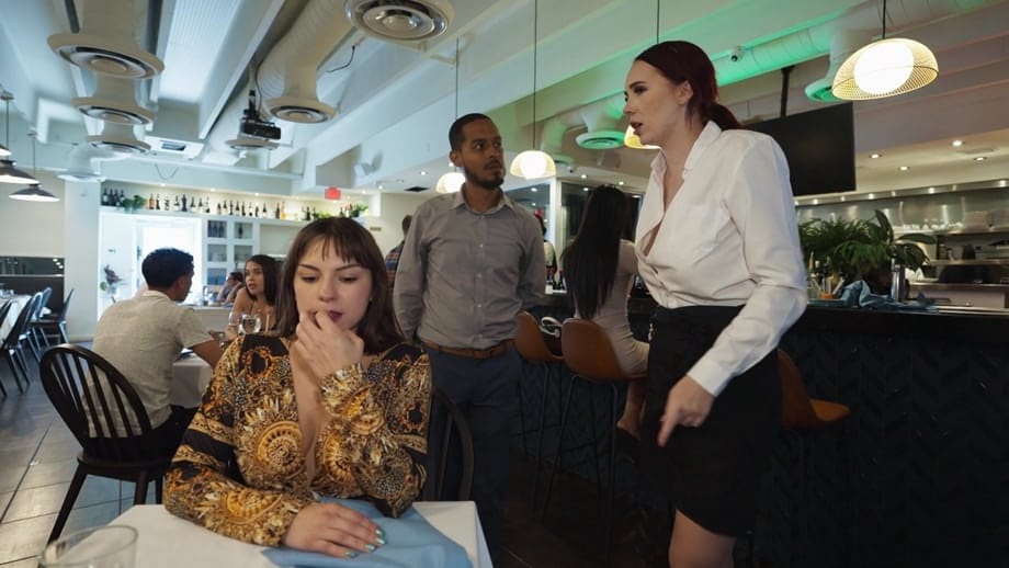 Dakota Quinn enjoys intense lesbian passion with Scarlett Rose during dinner - 17