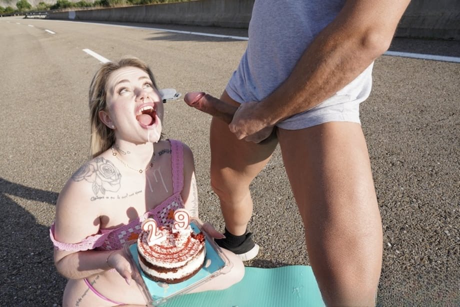 Georgia Koneva flaunts huge booty while roadside anal destroys her tight ass - 15