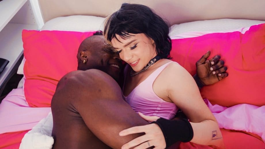 Sam Ledger receives interracial open-mouth creampie on his pretty face - 21