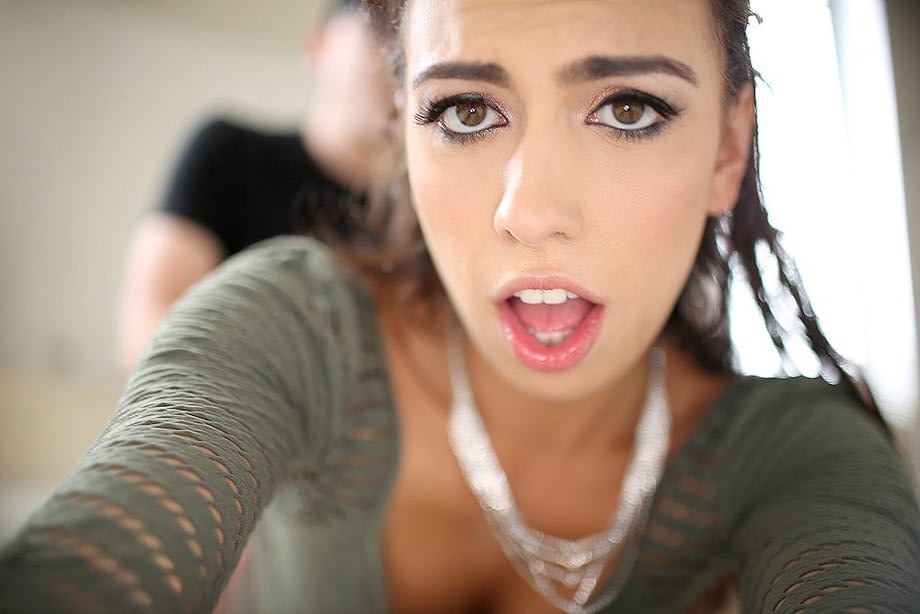 Alluring slim teen Taylor May exposes her luscious curves while servicing a throbbing shaft - 9