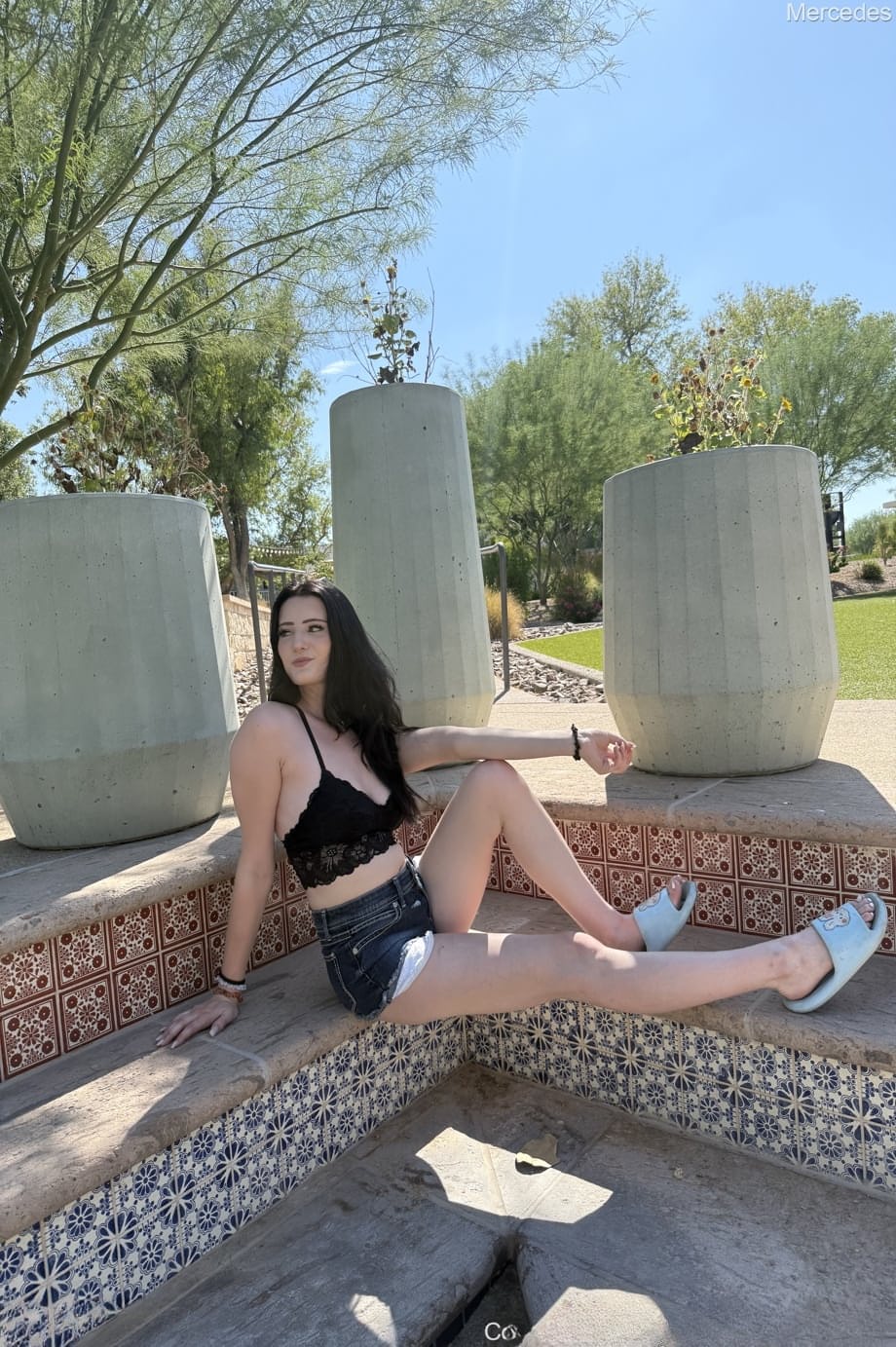 Mercedes Mac exposes her perky teen tits indoors and out in public - 20