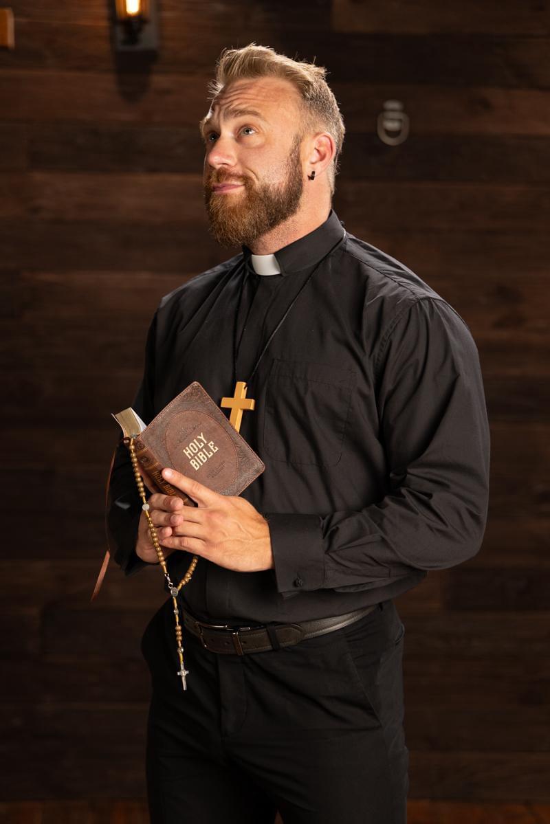 Brogan's Forbidden Fantasy: Kinky Nun Pegs Priest After Slippery Handjob - 18