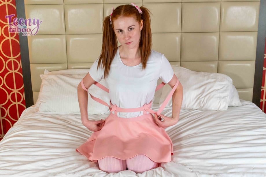 Pornstar Ellie Murphy in pigtails fucked deep and creampied by massive cock - 1