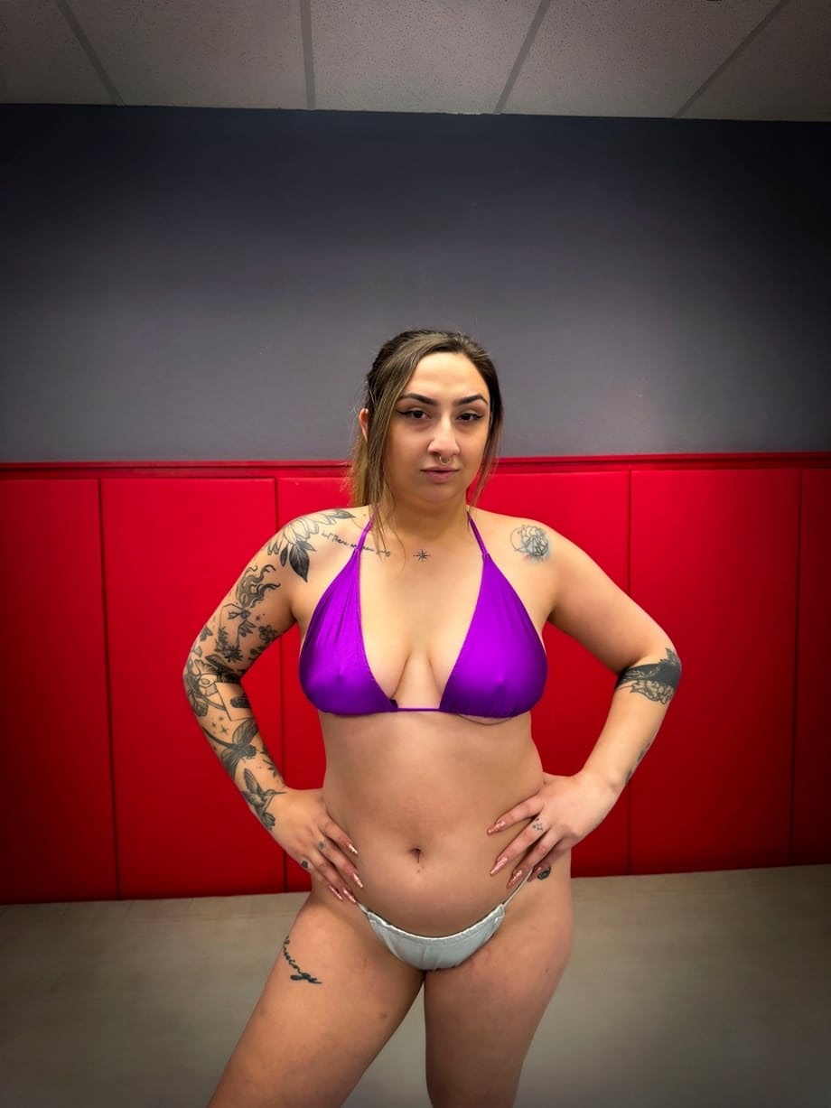 Curvy Nina Nova sweaty nude wrestling and interracial fucking in the ring - 3