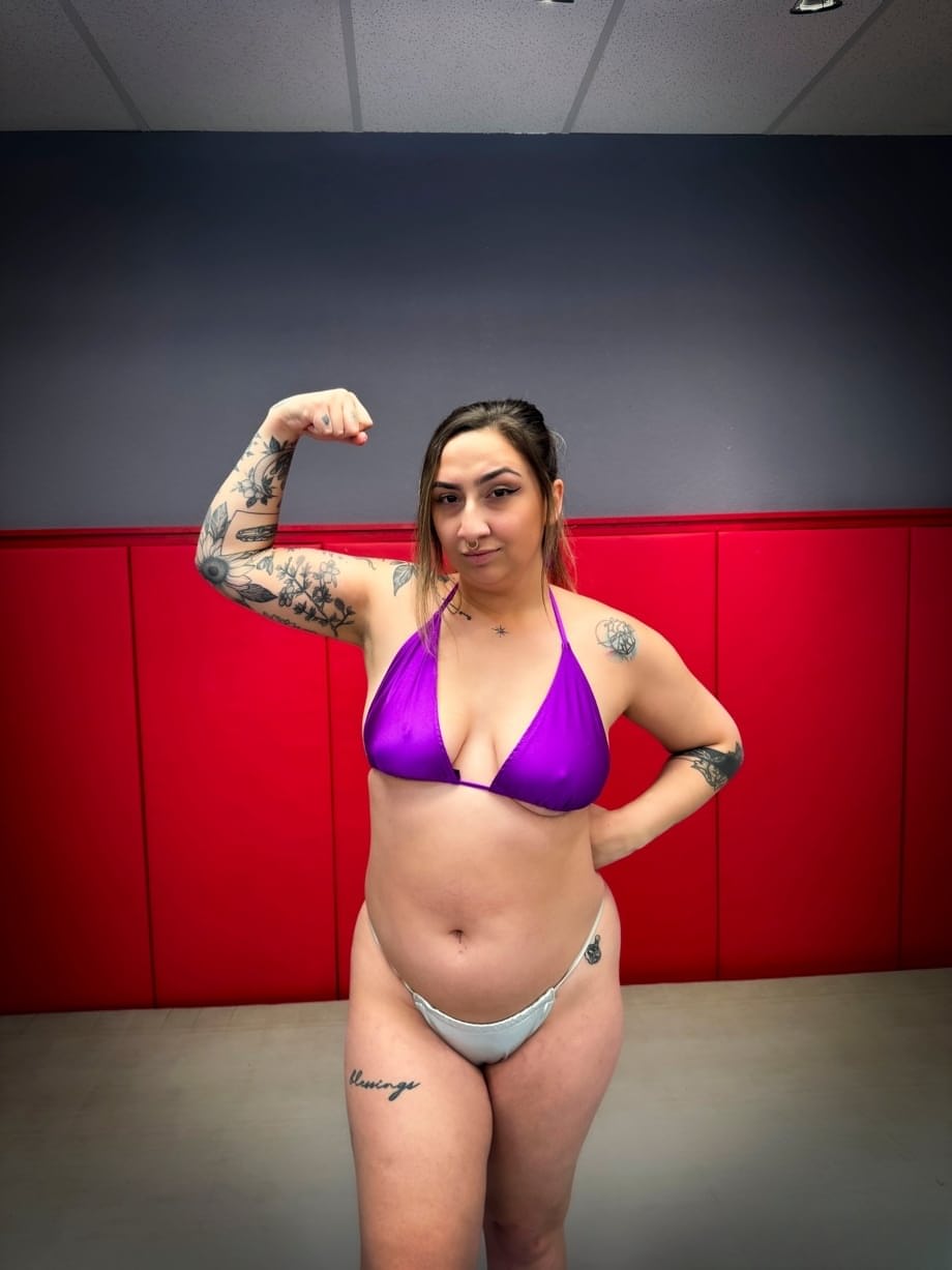 Curvy Nina Nova sweaty nude wrestling and interracial fucking in the ring - 4