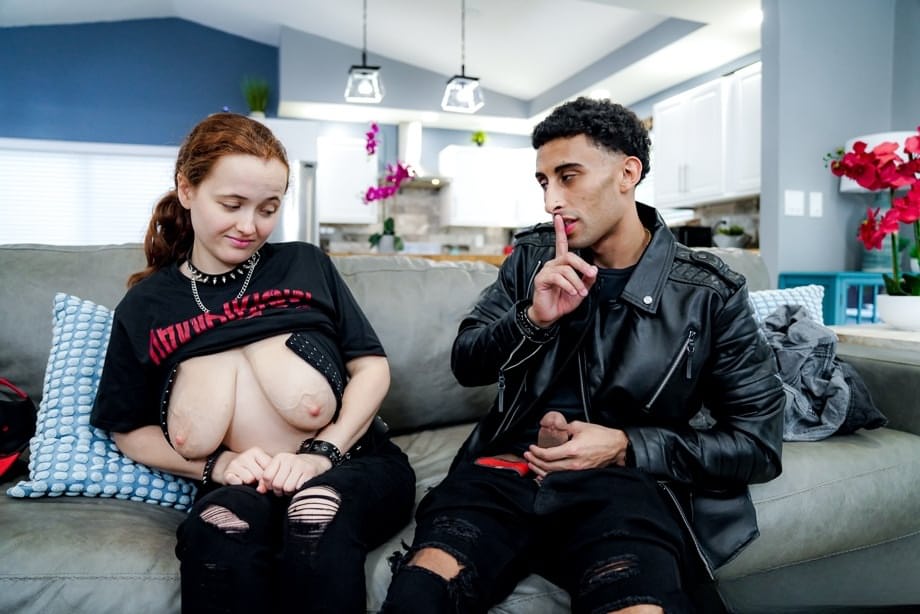 Luca Luv relentlessly pounds the naturally stacked Red Eviee in hardcore stepbrother action - 14