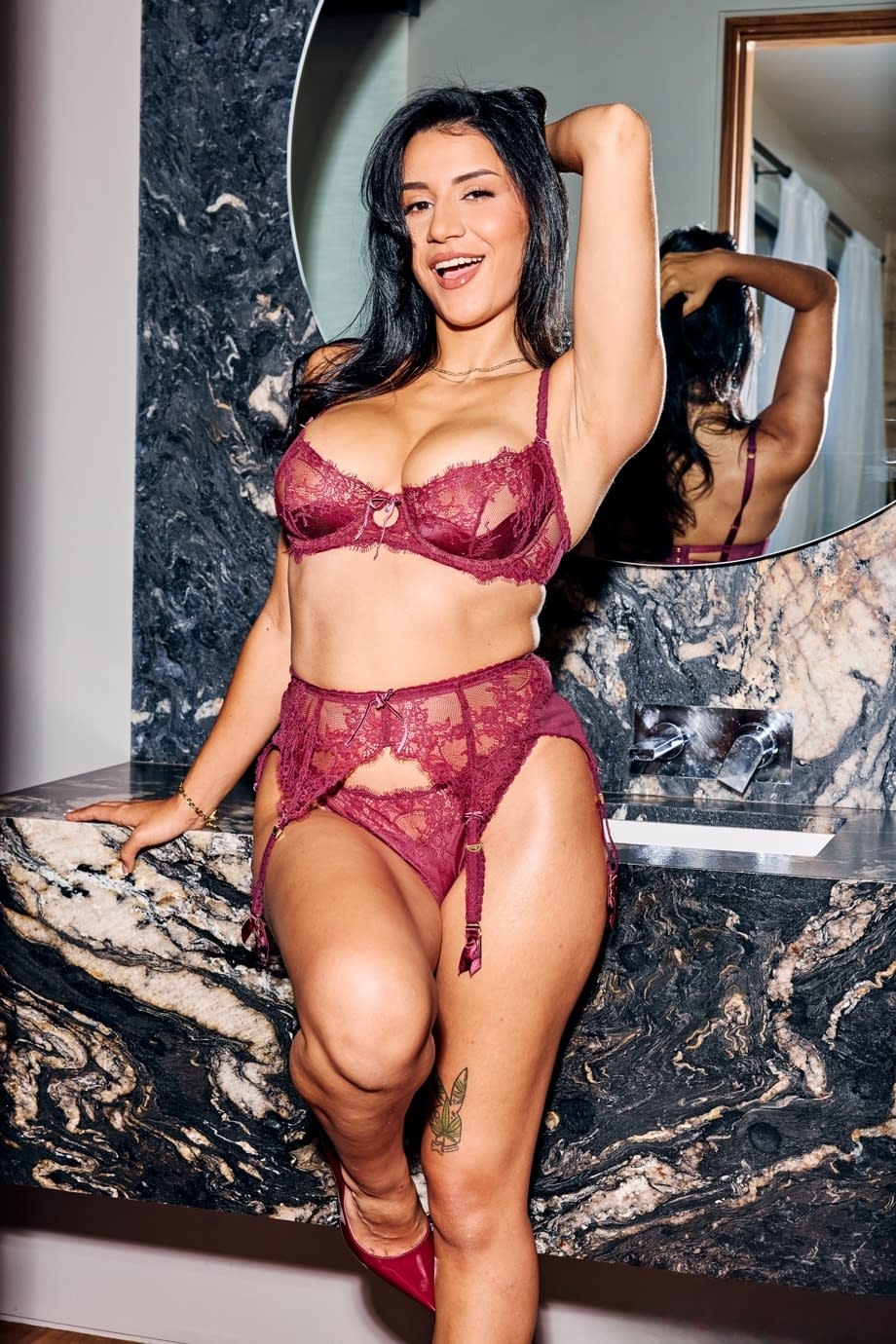 Roxie Sinner sheds lingerie to worship monster BBC in steamy interracial fuckfest - 9