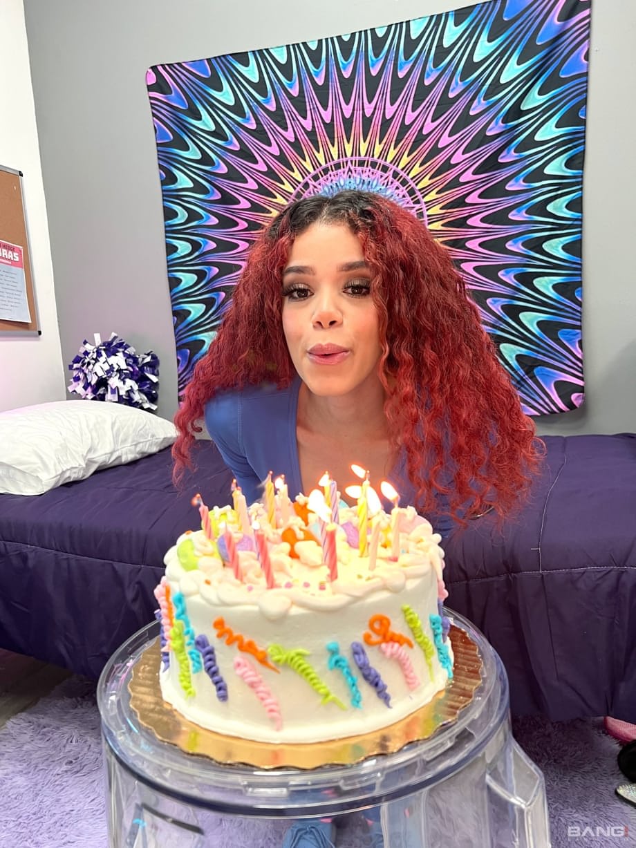 Curly haired Archer Ali pleases her stepfather with POV sex on her birthday - 12