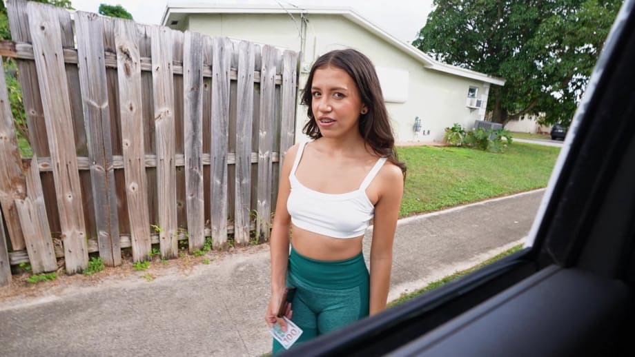 Amira Mae recibe embestidas de un musculoso semental negro en el coche - 8