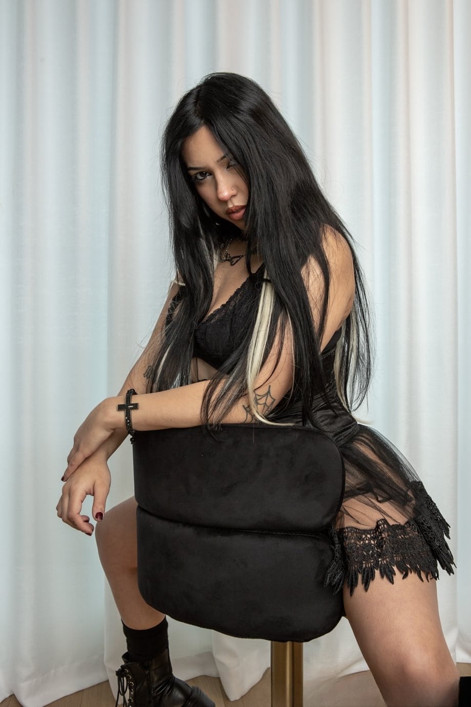 Raven Reverie reveals her juicy teen ass through a sheer mini dress - 7