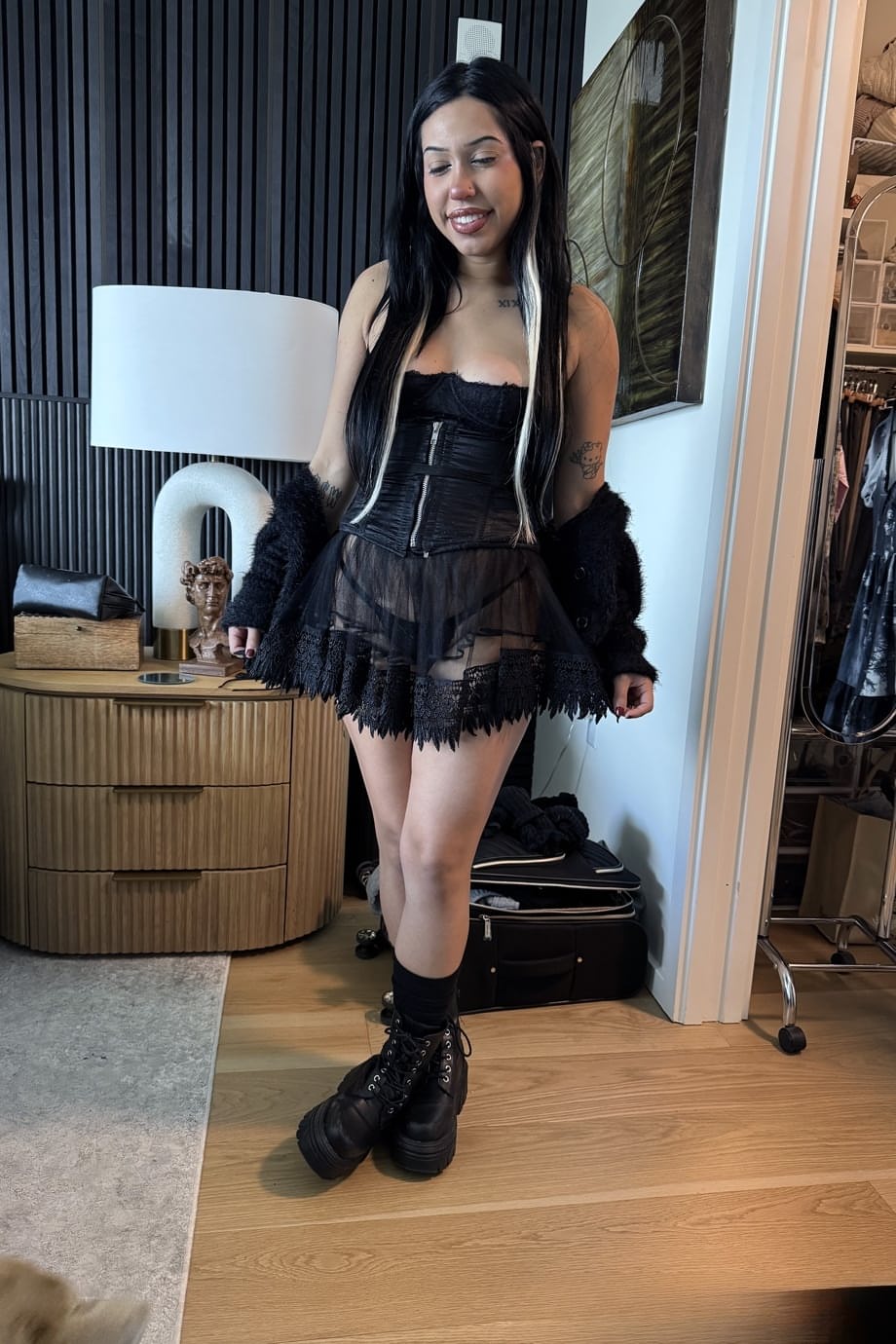 Raven Reverie reveals her juicy teen ass through a sheer mini dress - 19