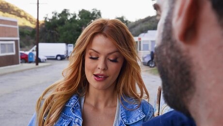 Hot girls have sex with a hitchhiker while on the road in an RV